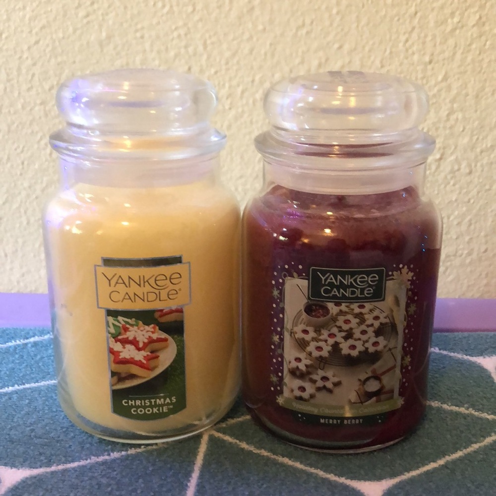 Yankee candle lot Christmas cookie and Merry berrie NEW